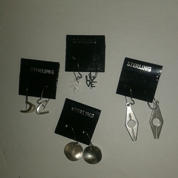 Set of 4 Sterling Silver Earrings - Picture 2 of 3